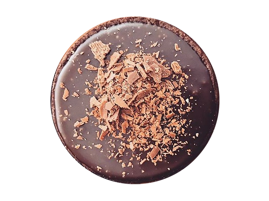 Port Elliot Bakery's chocolate tart, topped with chocolate shavings
